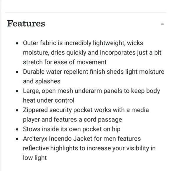 Arc'teryx Incendo Jacket M Green Windbreaker Airshell Windshell Coat - Picture 8 of 10